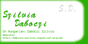 szilvia daboczi business card