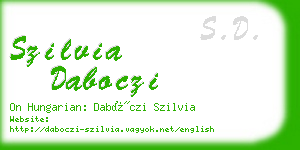 szilvia daboczi business card